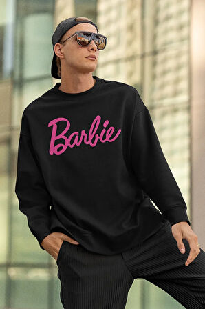 Barbie Yazılı Unisex Oversize Sweatshirt