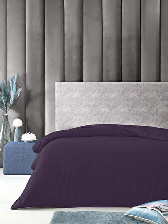 Nevresim Tekli Pamuk Saten Stripe 150x220