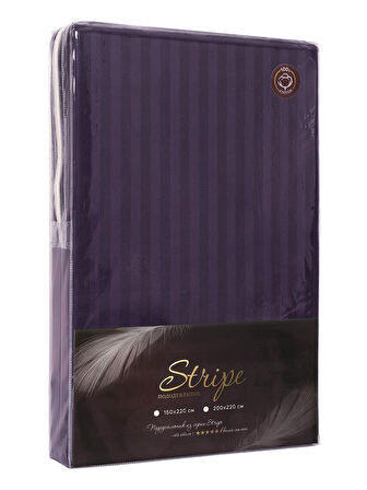 Nevresim Tekli Pamuk Saten Stripe 150x220
