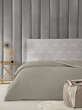 Nevresim Tekli Pamuk Saten Stripe 200x220