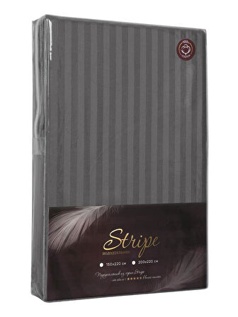 Nevresim Tekli Pamuk Saten Stripe 200x220