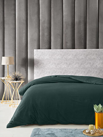 Nevresim Tekli Pamuk Saten Stripe 200x220
