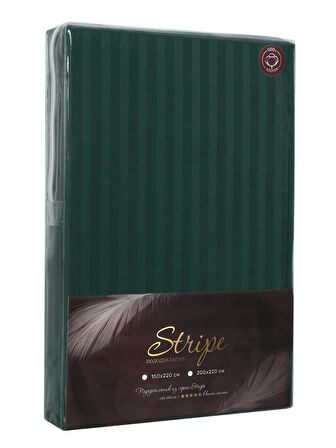 Nevresim Tekli Pamuk Saten Stripe 200x220