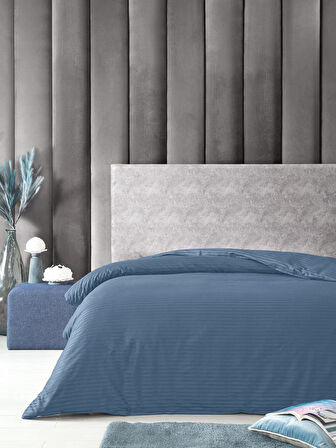 Nevresim Tekli Pamuk Saten Stripe 200x220