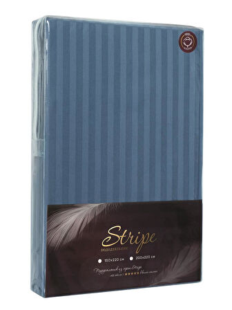 Nevresim Tekli Pamuk Saten Stripe 200x220