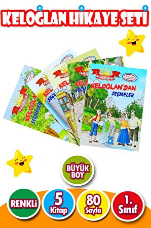 KELOĞLANMASALLARI 1. SINIFLAR İÇİN  5 KİTAP BÜYÜK BOY 80 SAYFA 