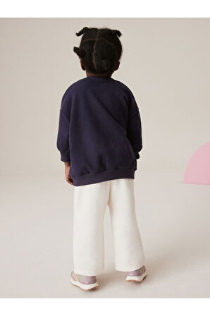 Next Baby Pamuklu Lacivert Baskılı Sweatshirt Jogger Alt Üst Takım