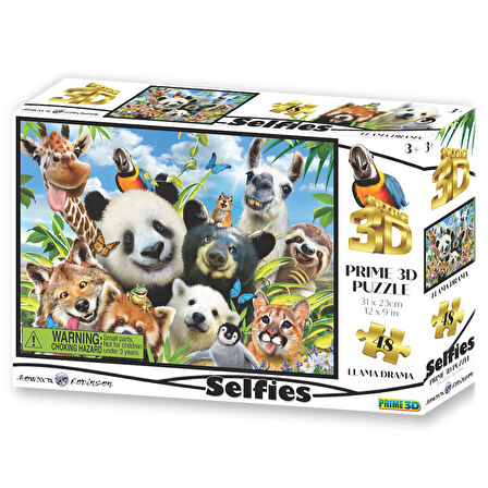 Prime 3D - Lama Selfie 48 Parça Puzzle 10647