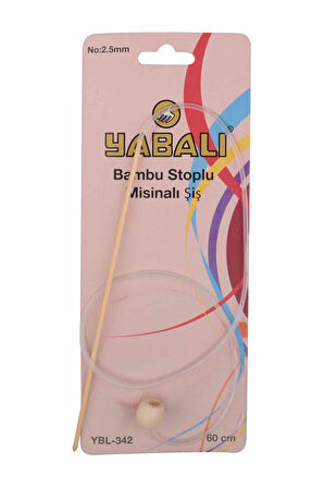 NazikEndam Yabalı Bambu Stoplu Misinalı Şiş 60 cm YBL-342 | Standart