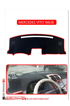Mercedes Vito W638 Torpido Koruma  Halısı -  Kırmızı Kenar