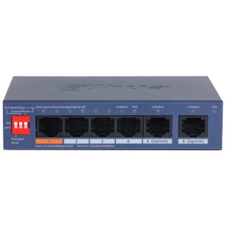 Dahua 4Port 10/100Mbps PoE 60W (CS4006-4ET2GT-60)