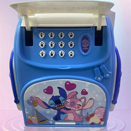 Stitch Parmak İzi İle Çalişan Şifreli Otomatik Kağıt Para Alan Atm Kasa Kumbara