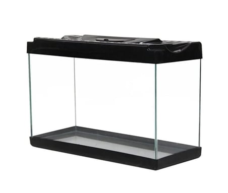 Kapaklı Akvaryum - 30 x 20 x 14 cm - Beyaz renk parlak plastik