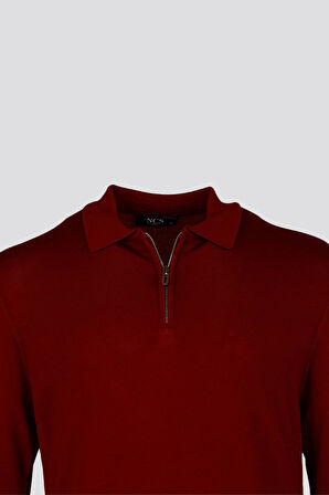 Erkek Triko Polo Yaka Kırmızı 3773