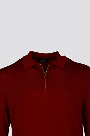 Erkek Triko Polo Yaka Kırmızı 3773