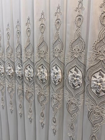 NİVEMESHOME CANSEL GÜMÜŞ  1/2,5  PİLELİ TÜL PERDE