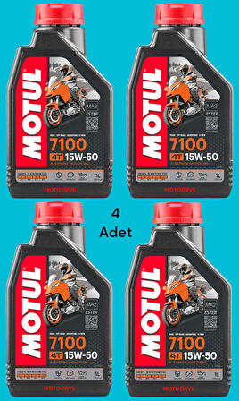 Motul 7100 15w-50 4T Tam Sentetik Motor Yağı 1 Litre (4 Adet)