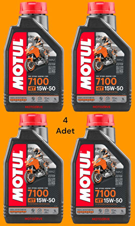 Motul 7100 15w-50 4T Tam Sentetik Motor Yağı 1 Litre (4 Adet)