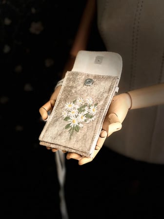 MEADOV Nakış İşlemeli Telefonluk, Telefon Çantası v29