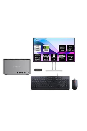 ThinkCentre Neo i9 14900 24GB 1TB SSD RTX4060/8GB 23.8" FHD W11P Mini Masaüstü Bilgisayar