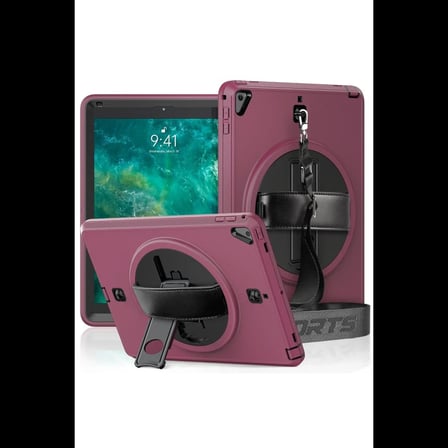 Apple iPad 5 Air 9.7 Kılıf Strap-C Otterbox Tablet Kapak - Mürdüm