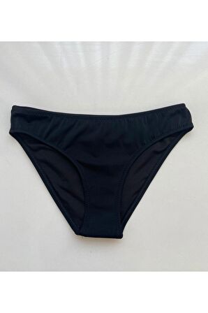 Siyah Düz Kalın Kenar Bikini Altı