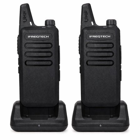 İFREQTECH AP-100 PMR El Telsizi Çiftli Set Lisanssız Kullanım Uzun Menzil Profesyonel Telsiz (2’li Paket Şarjlı + Klips Dahil)