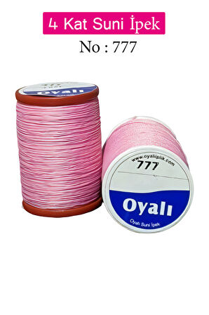 Oyalı 4 Kat Suni İpek İplik İğne Oyası Boncuk İpi Tığ Oyası No:777