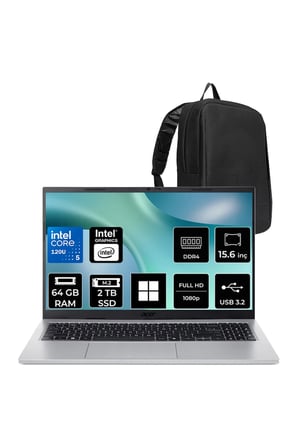 Aspire Go Core 5 120U 64GB 2TB SSD 15.6" FHD 60Hz W11P Dizüstü Bilgisayar