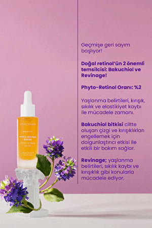 Bade Natural Bakuchiol Phyto Retinol Yüz Serumu Yaşlanma ve Kırışıklık Karşıtı 30 ml