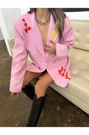 Nakış Detaylı Blazer Ceket