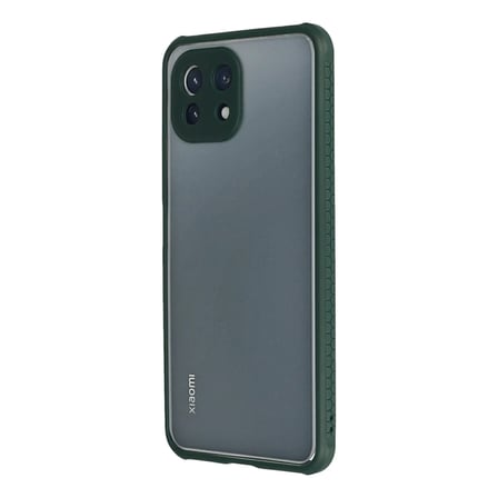 Xiaomi Mİ 11 Lite Kılıf Miami Şeffaf Silikon - Koyu Yeşil