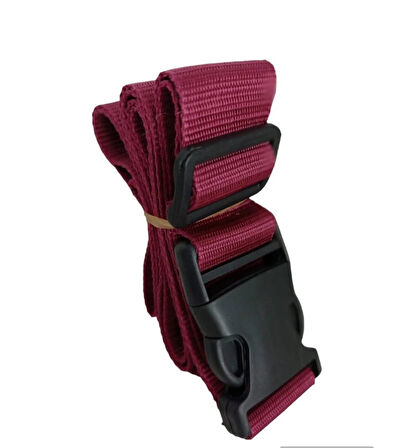 Bordo Renk Valiz Bavul Emniyet Kemeri 1 Adet En 4cm