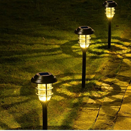 Gün Işığı Sarı Ledli Solar Güneş Enerjili Bahçe Lambası (1 Adet)