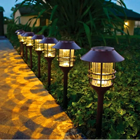 Gün Işığı Sarı Ledli Solar Güneş Enerjili Bahçe Lambası (1 Adet)