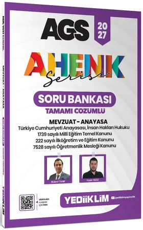 Yediiklim 2027 AGS Ahenk Serisi Mevzuat Anayasa Video Ders Notu ve Soru Bankası Seti