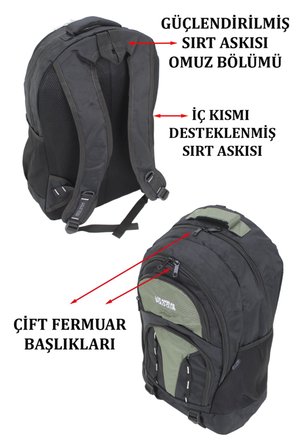 polo club Büyük Boy Sırt Çantası Yarı Dağcı Ve Seyahat Çantası 50 lt 