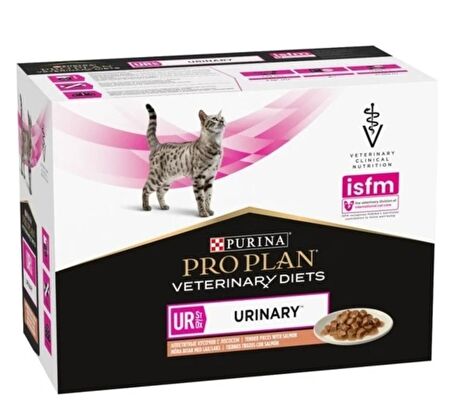 Purina Pro Plan Veterinary Diets Cat Ur Urinary Salmon Yaş Mama 10 x 85 G