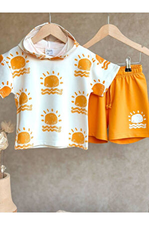 Erkek Çocuk Kapüşonlu Pamuklu Takim (2-8 yaş )