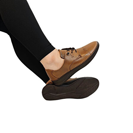 Voyager 9523 Taba Hakiki Deri Kadın Ayakkabı