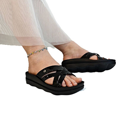 Pierre Cardin 7485 Siyah Rugan Bayan Terlik