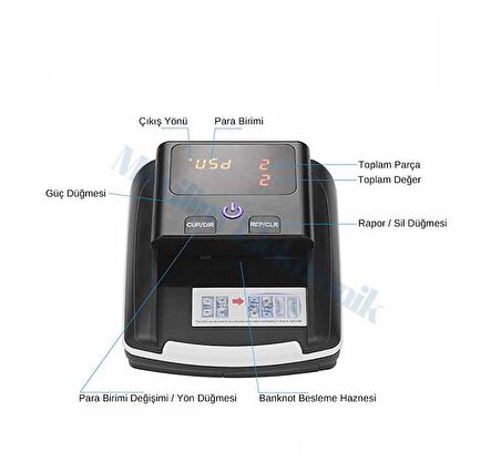 Bill Counter AL-130 F2 SahtePara Kontrol Makinesi  TL,  EURO