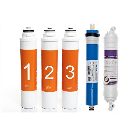 WATERLİFE UYUMLU TAK-ÇEVİR 5'Lİ FİLTRE SETİ, VONTRON MEMBRANLI