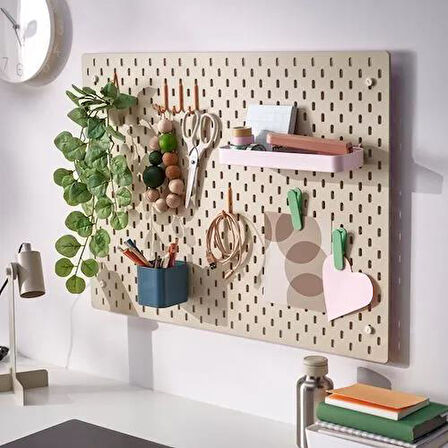 çift taraflı çok amaçlı pano, bej-pembe, 76x56 c