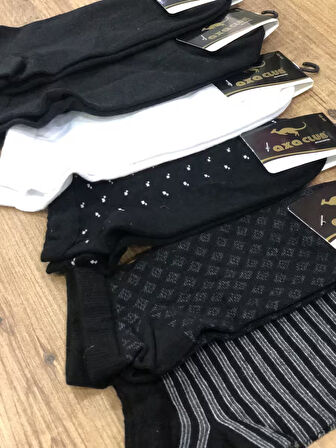 6 Lı Royam Axa Club Desenli Pamuklu Erkek Patik Çorap