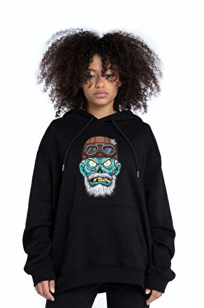 Freeyez Zombie Dijital Baskı Hoodie