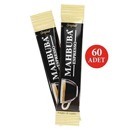 Mahbuba Coffee Hazır Öğütülmüş %100 Arabica Espresso Bi Kahve ile Canlan 60x2gr +2 Fincan Hediyeli