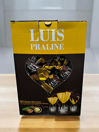 Luis Praline Fındık Aromalı Sütlü Kokolin Çikolatalı Şeker 2 Kg