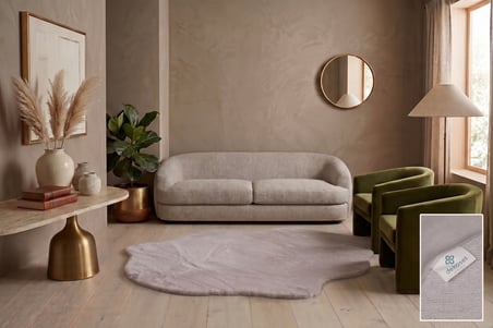 Tavşan Tüyü Düz Post Gri Yumuşak Yıkanabilir Tabanlı Peluş Halı 80X150
