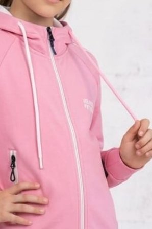 Kız Çocuk Unlimited Şeritli Kapüşonlu Düz Paça Reglan Kol Dalgıç Kumaş Eşofman Takımı ESF7013